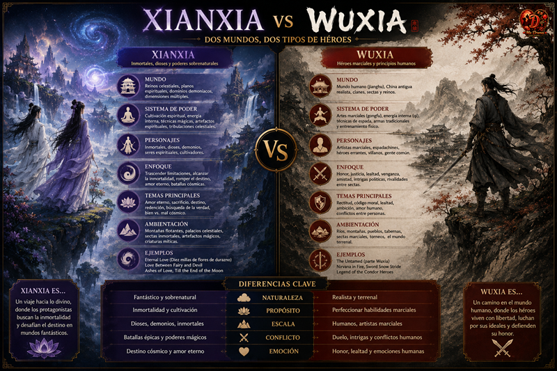 Diferencias entre Xianxia y Wuxia Diferencias entre Xianxia y Wuxia
